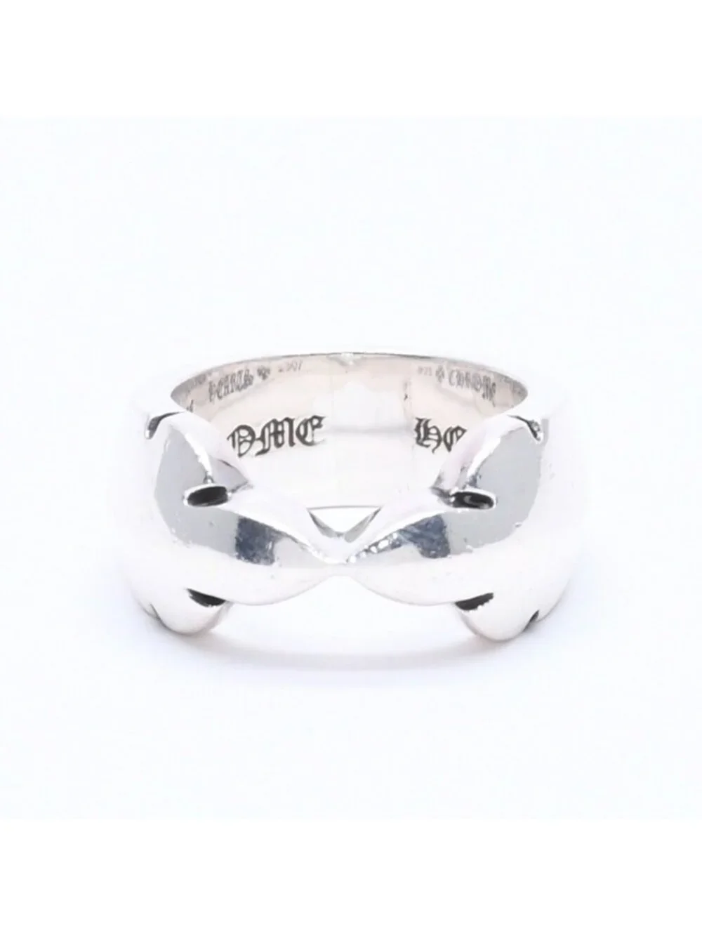 Chrome Hearts Double Fleur Knee Flaanie Ring 925 Sterling Silver